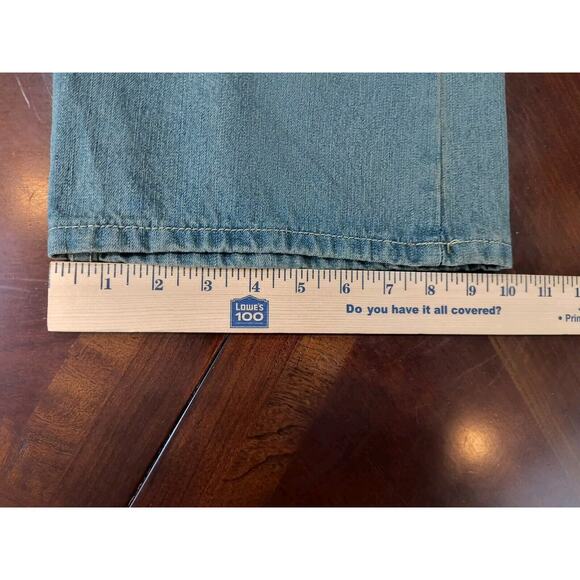 Urban Label Jeans mens 38x32 high rise Y2K Hip Hop Skater Green(Flaw Read Desc) - Picture 11 of 13